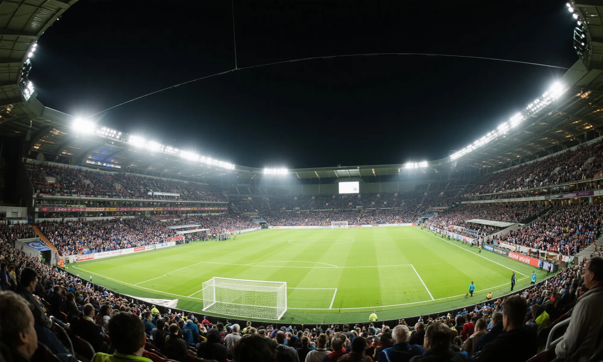 亚冠比赛直播体育场夜景